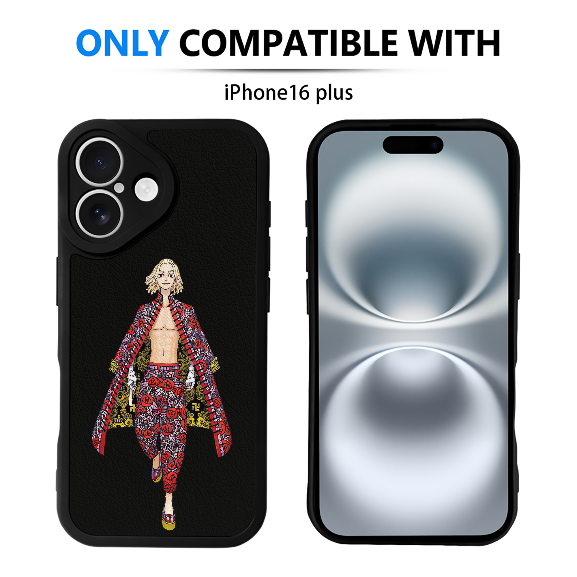 （画像用） 東京リベンジャーズ Tokyo Revengers 【iPhone 16シリーズ対応】シリコンスマホケース（レザー調） 材質：シリコン